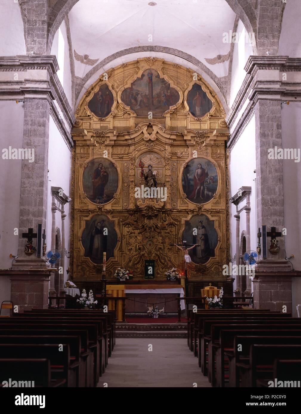 Mexico.Baja California Sur.Misión de San Ignacio de Kadakaaman.Retablo