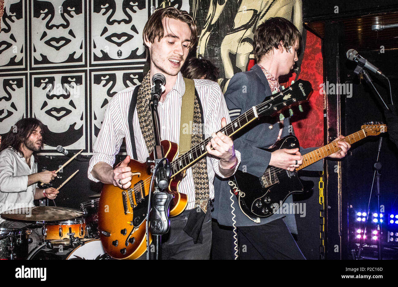 The Dead Freights live at The Fat Fox performing live as part of Icebreaker Festival, Portsmouth, UK, 2018. Stock Photo