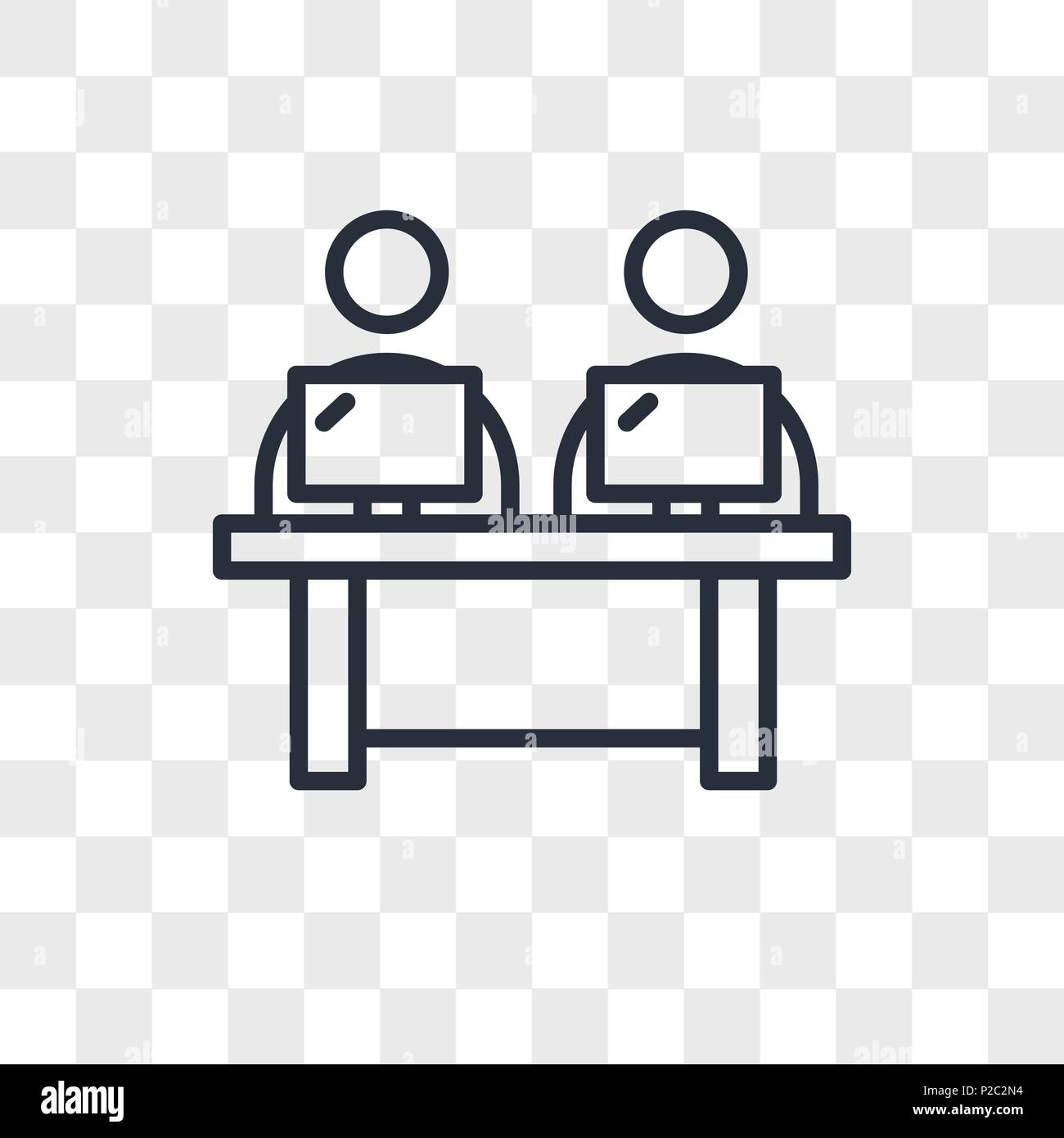 Coworking Space Vector Icon Isolated On Transparent Background