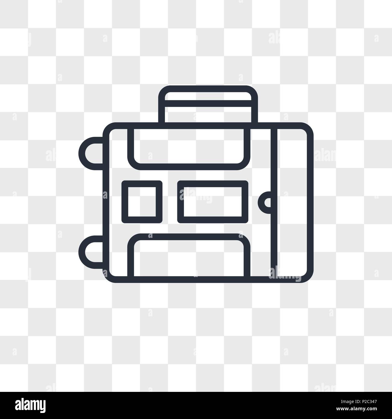 Luggage vector icon isolated on transparent background, Luggage logo ...