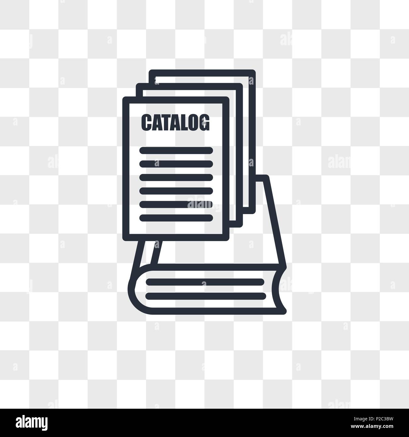 service catalog vector icon isolated on transparent background