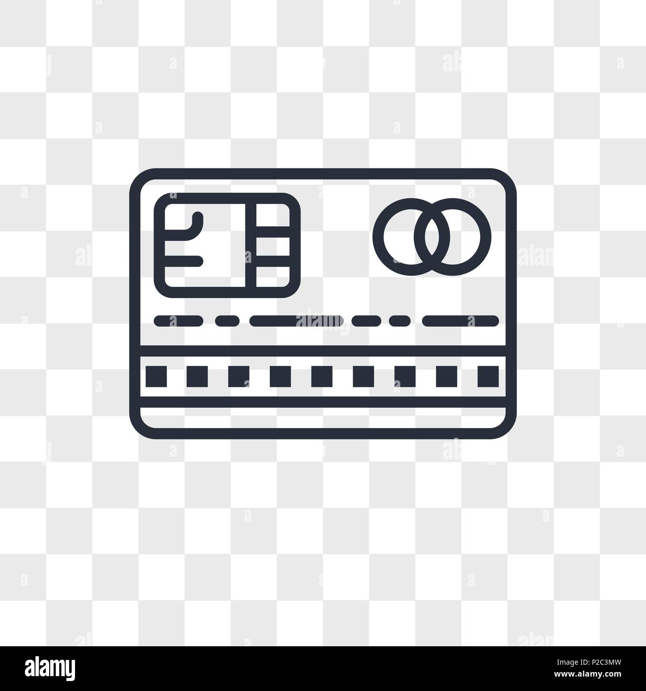 Cit card vector icon isolated on transparent background, Cit card logo concept Stock Vector
