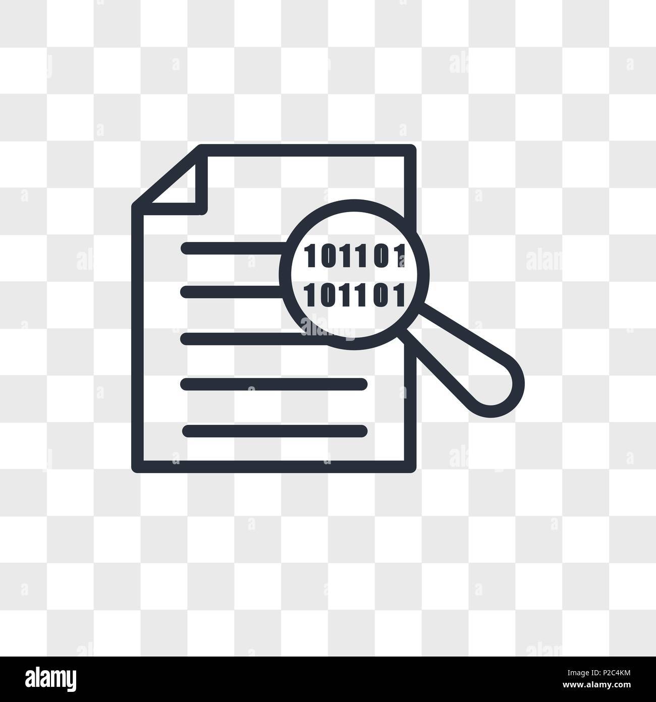 data integrity vector icon isolated on transparent background, data integrity logo concept Stock Vector