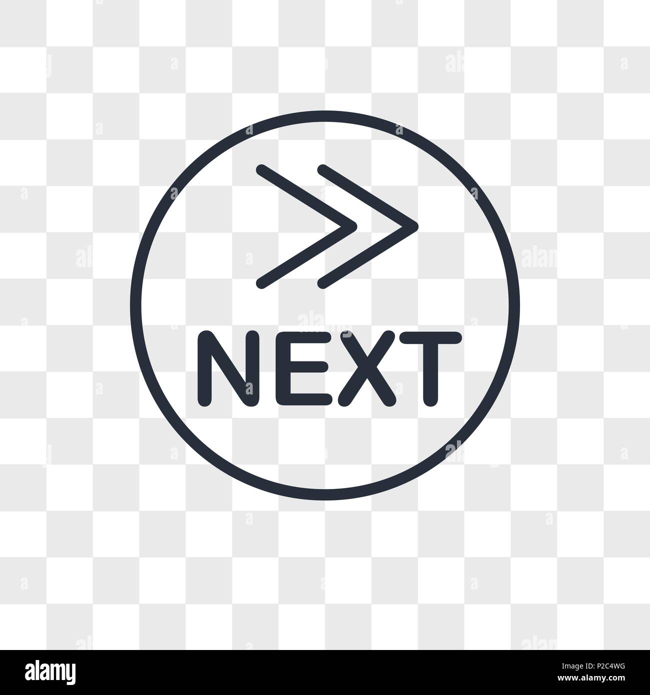 what's next vector icon isolated on transparent background, what's next logo concept Stock Vector