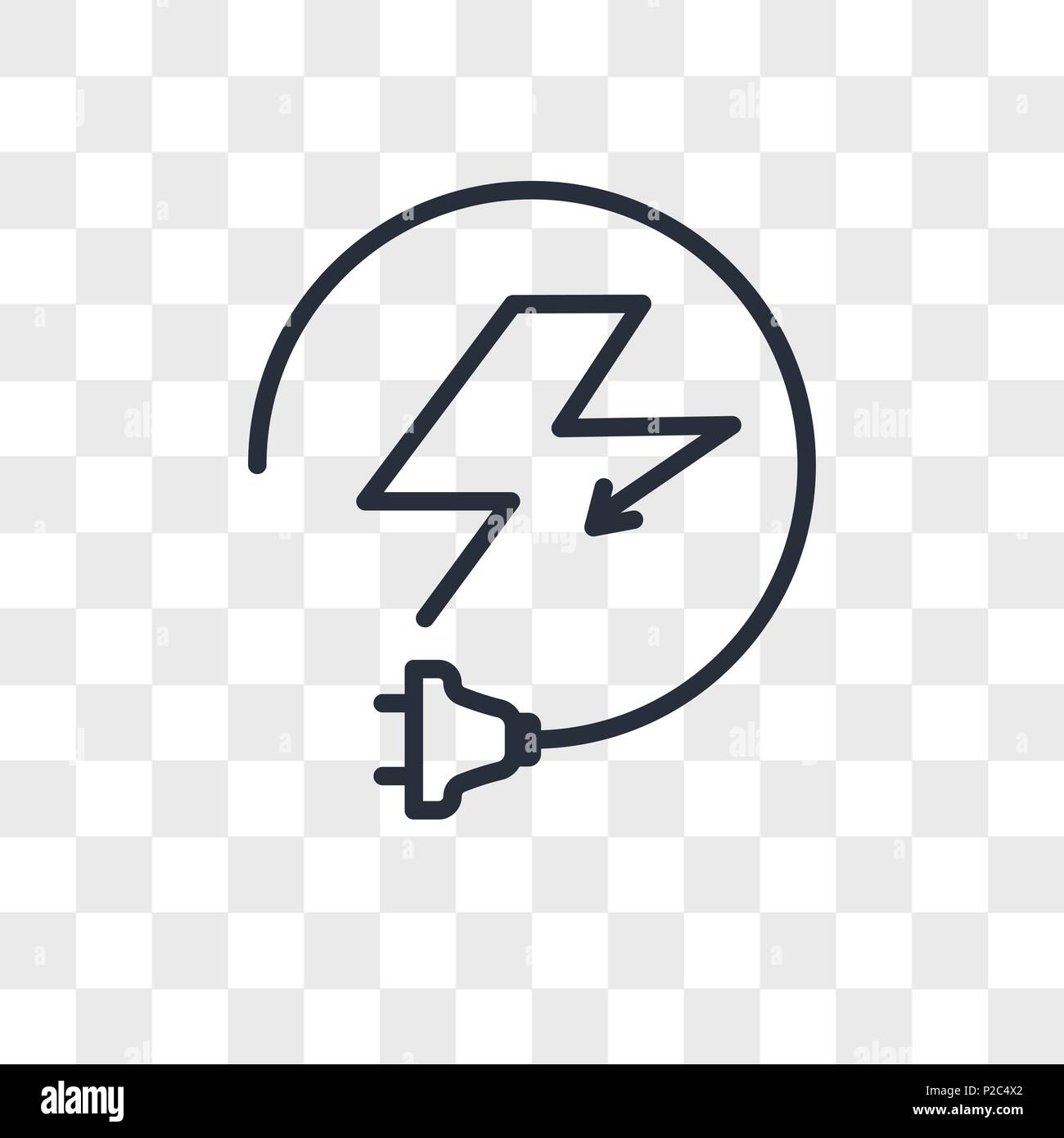 Electricity Vector Icon Isolated On Transparent Background