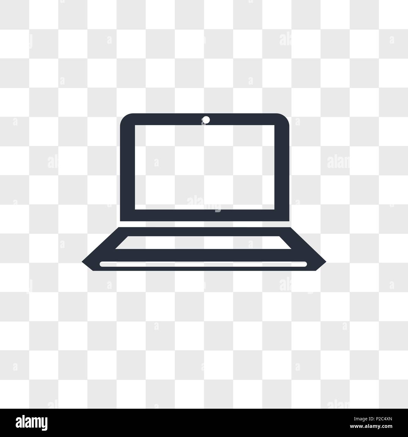 Laptop computer vector icon isolated on transparent background, Laptop  computer logo concept Stock Vector Image & Art - Alamy