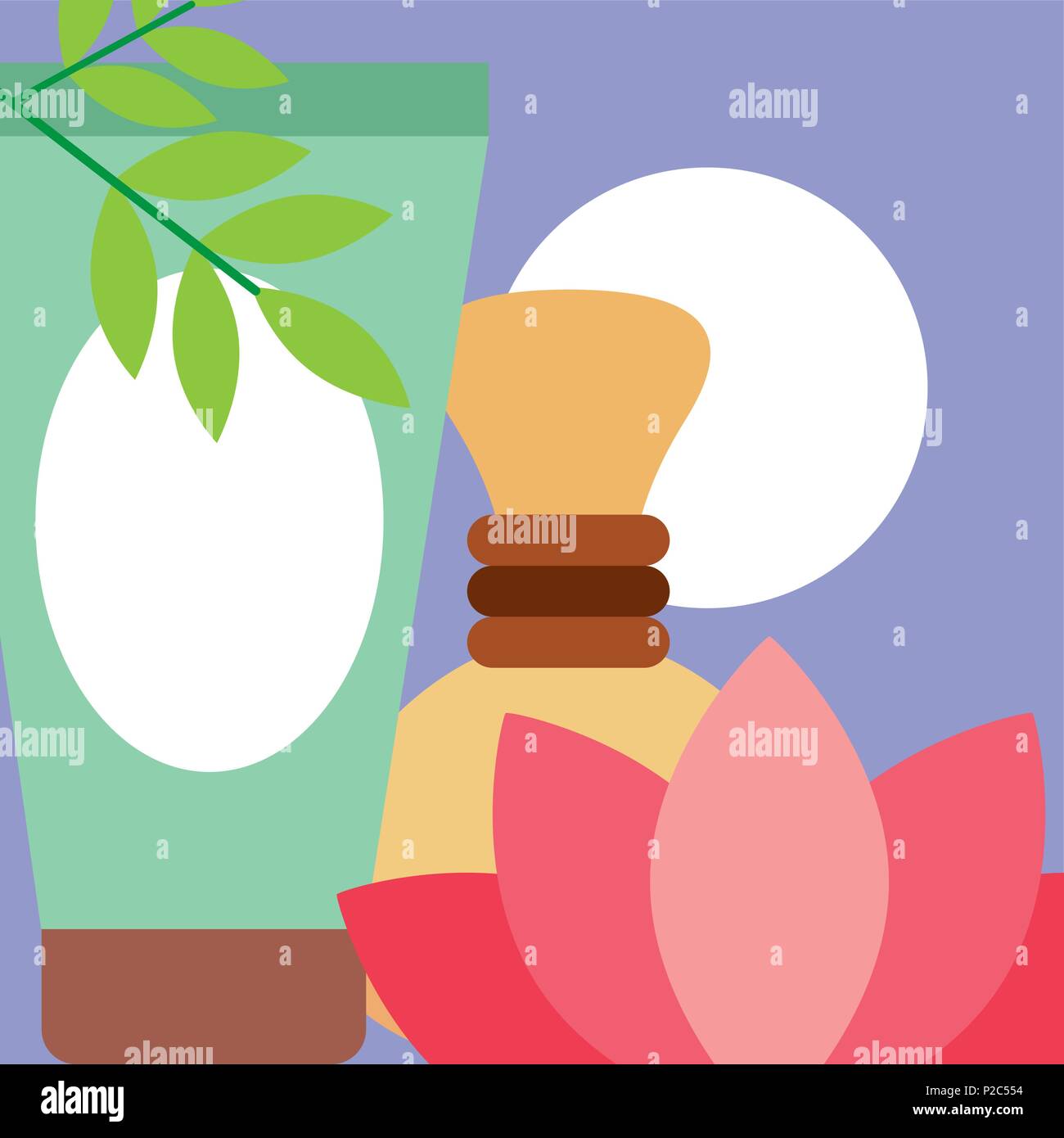 spa wellness related Stock Vector