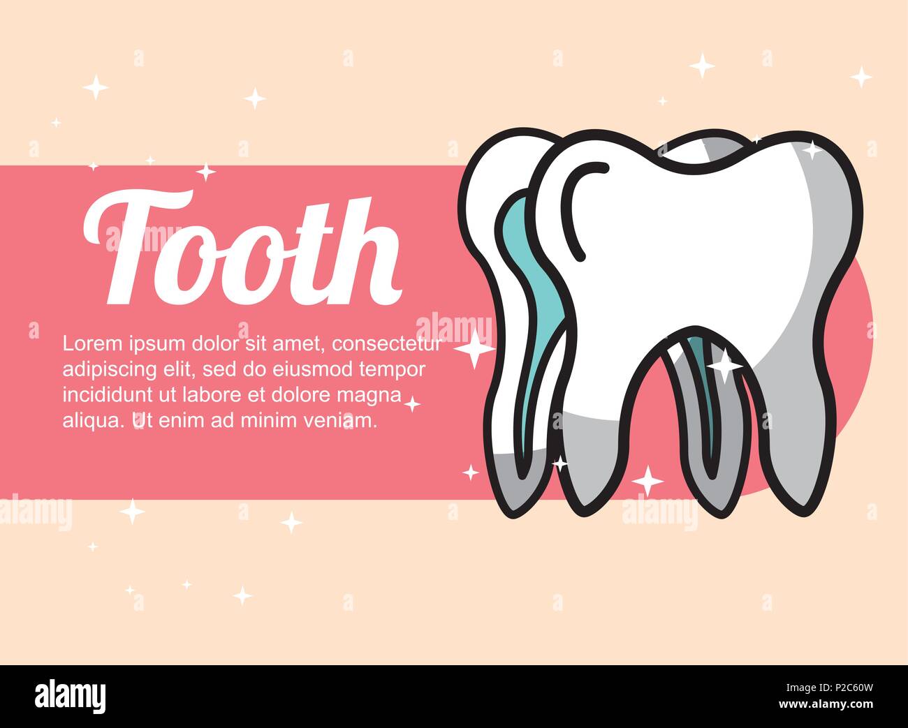 Dental Care Tooth Banner Stock Vector Art Illustration Vector