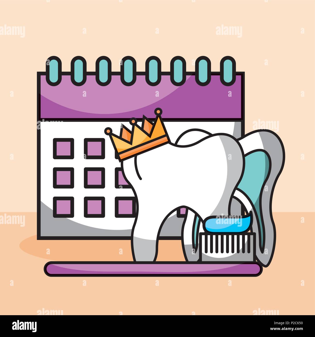 Tooth paste and floss Stock Vector Images - Alamy