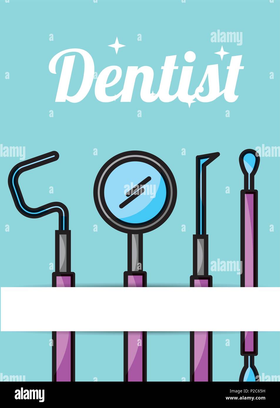 dentist care hygiene tools card Stock Vector Image & Art Alamy