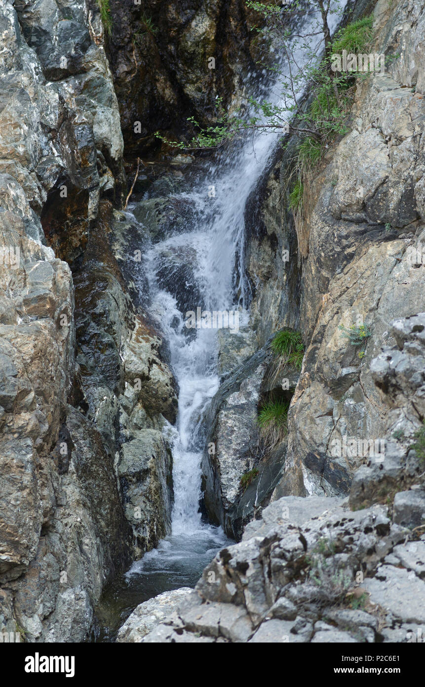 Kaledonia waterfall, Kaledonia Nature Trails, Troodos mountains, Cyprus Stock Photo