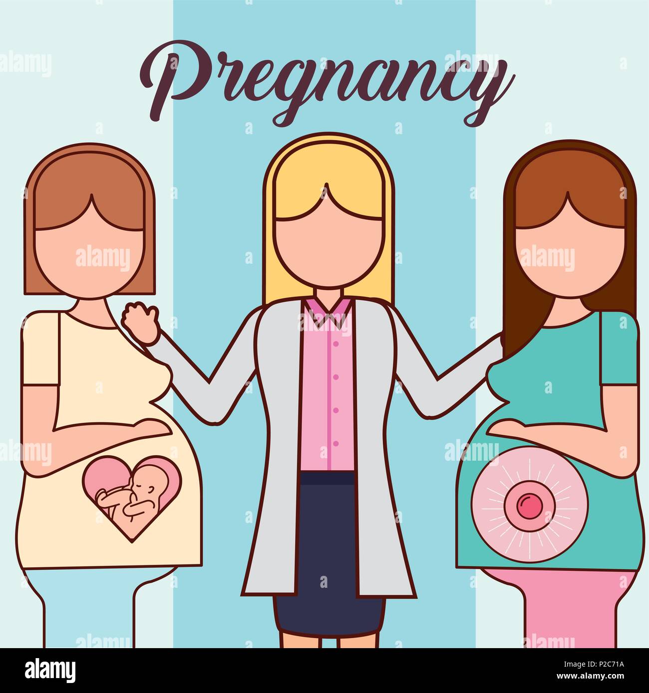 pregnancy fertilization related Stock Vector