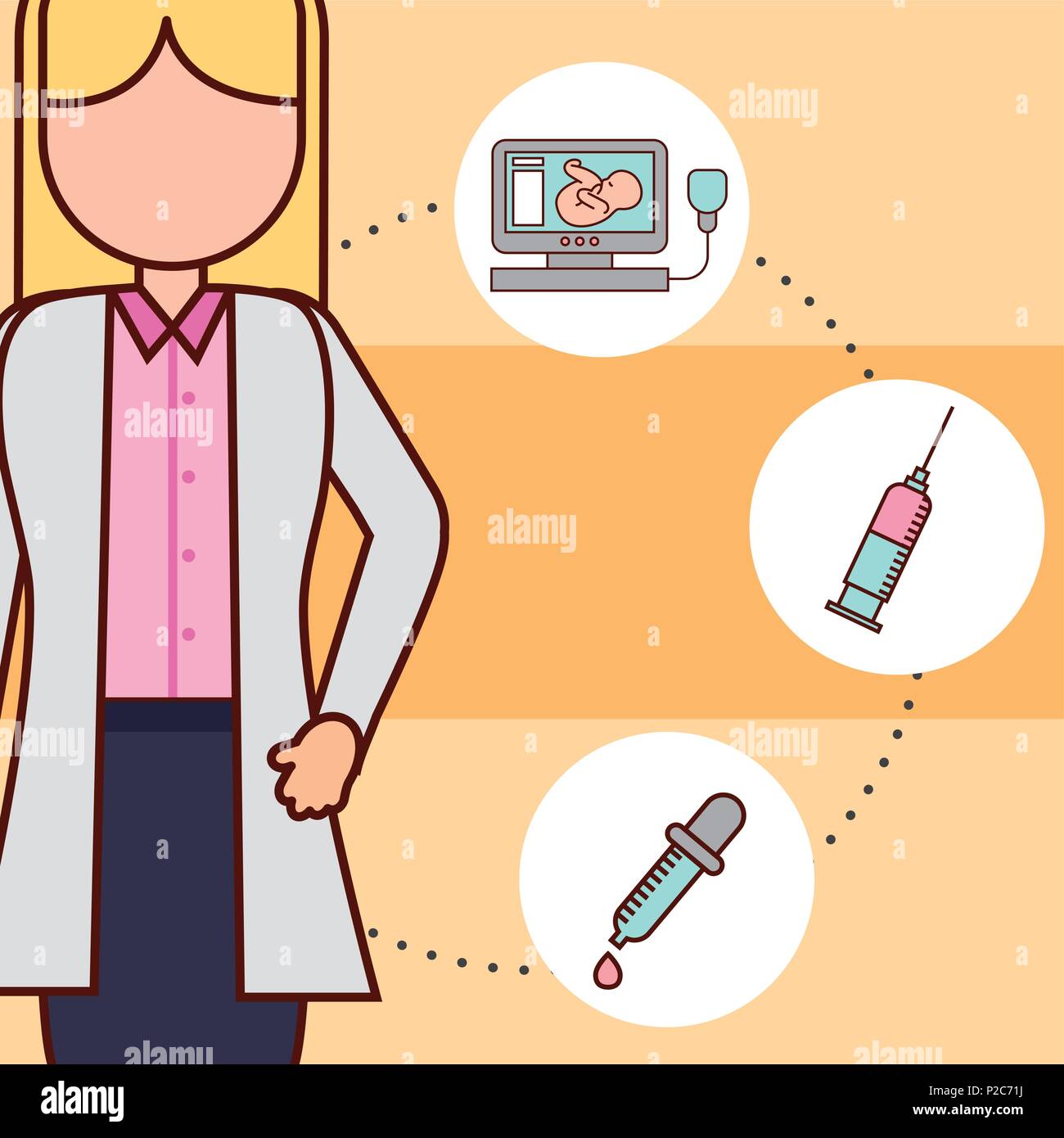 pregnancy fertilization related Stock Vector