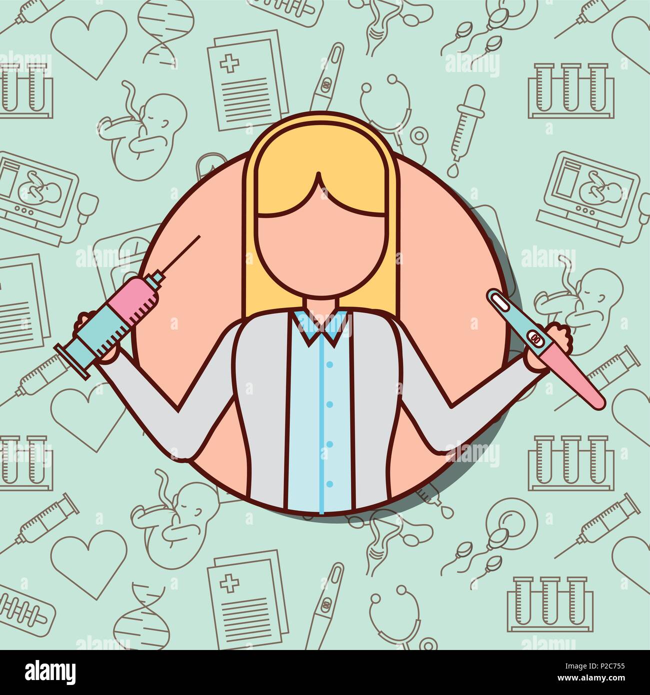 pregnancy fertilization related Stock Vector
