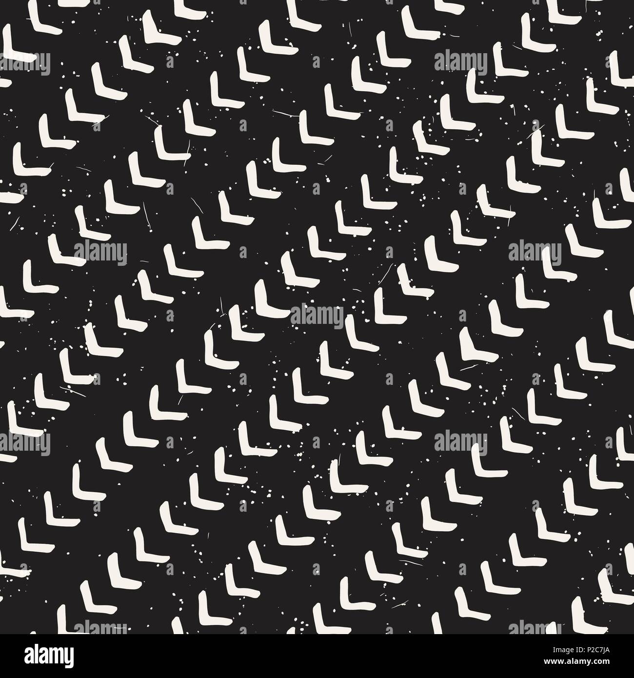 Simple ink geometric pattern. Monochrome black and white strokes ...