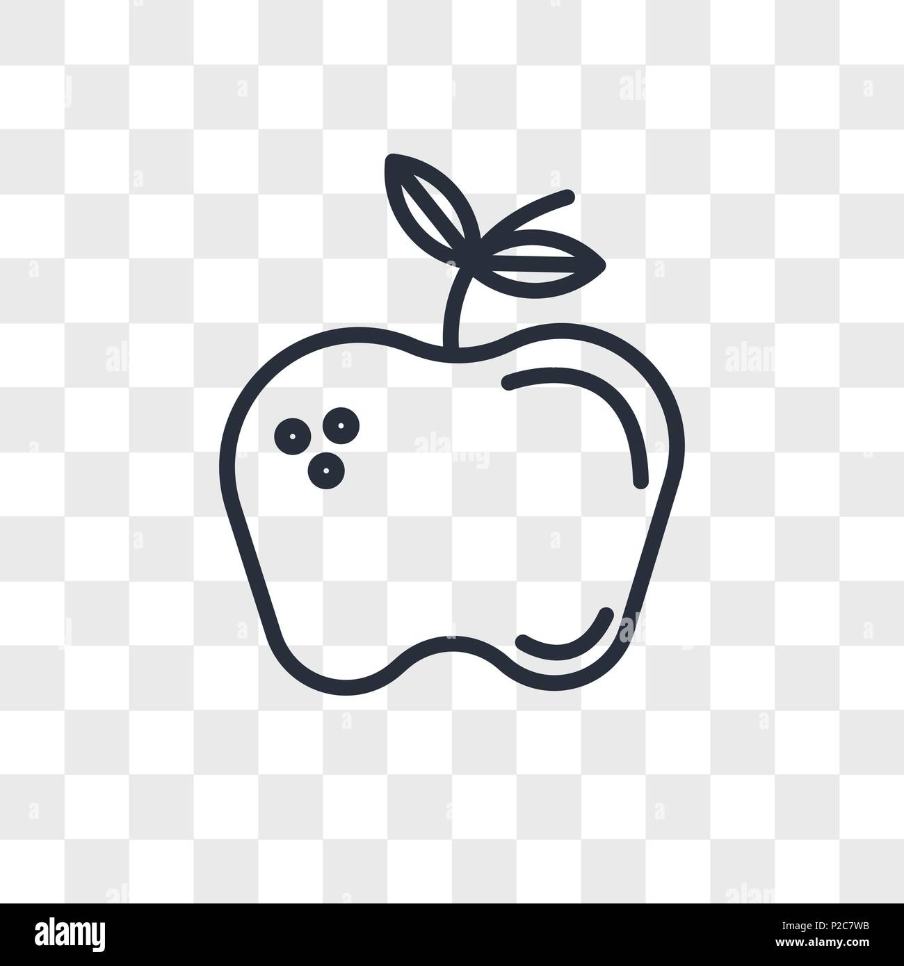 Apple vector icon isolated on transparent background, Apple logo concept  Stock Vector Image & Art - Alamy