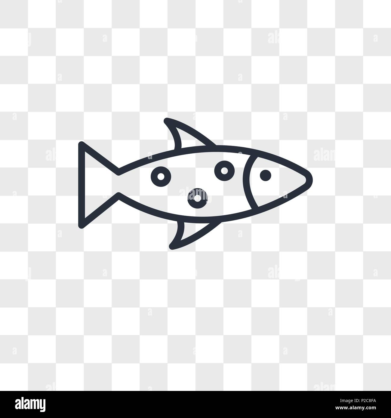 Fish Vector Icon Isolated On Transparent Background Fish Logo