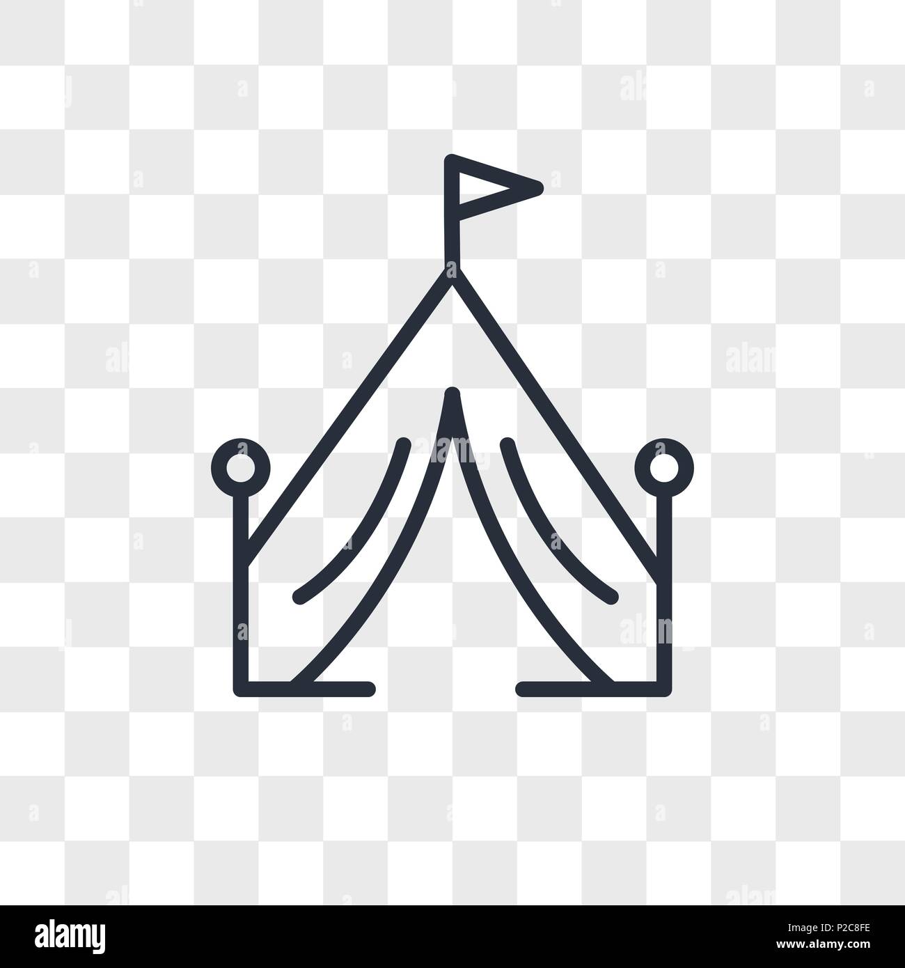 Tent vector icon isolated on transparent background, Tent logo concept ...