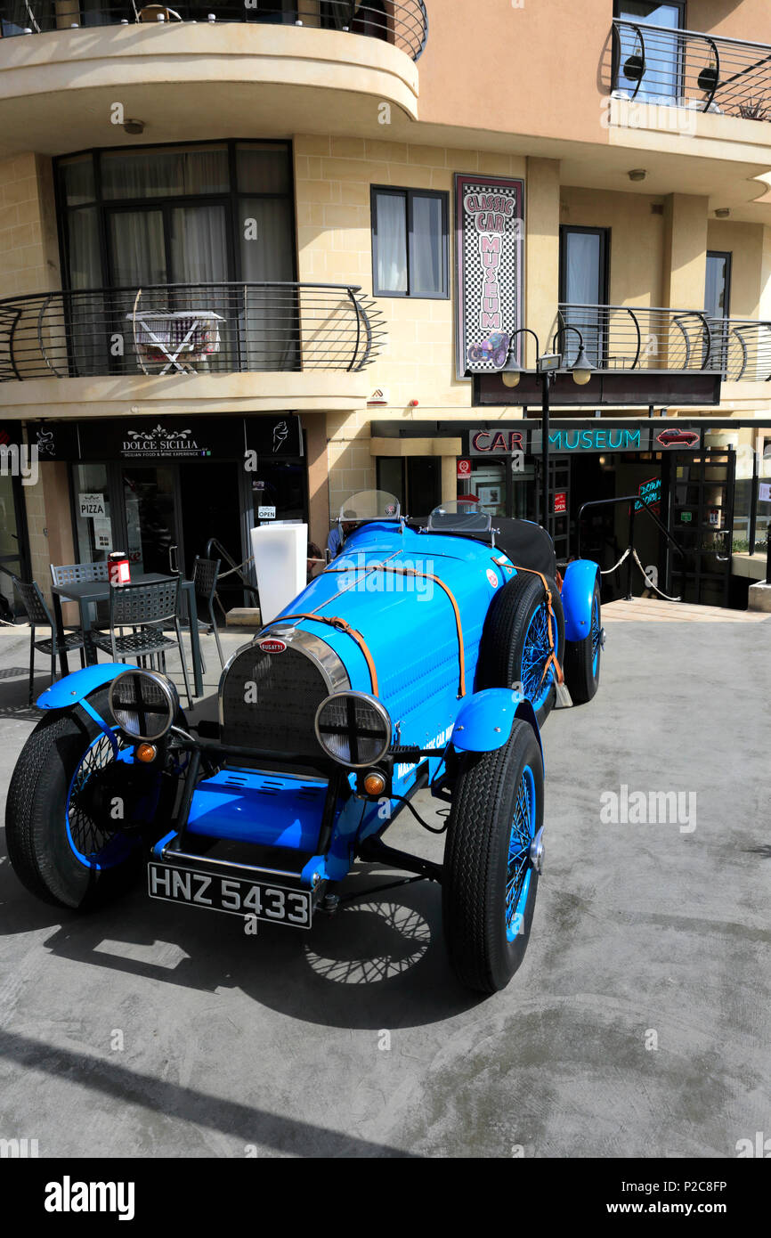 The Malta Classic Car Museum, Qawra town, Malta Stock Photo Alamy