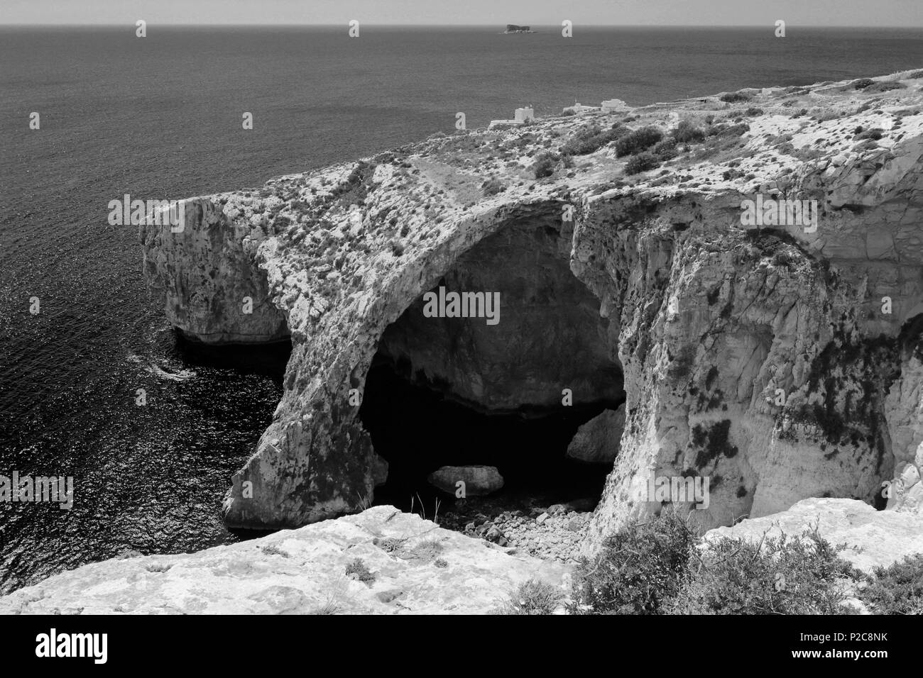 The Blue Grotto sea caves near the fishermen's harbour of Wied iz