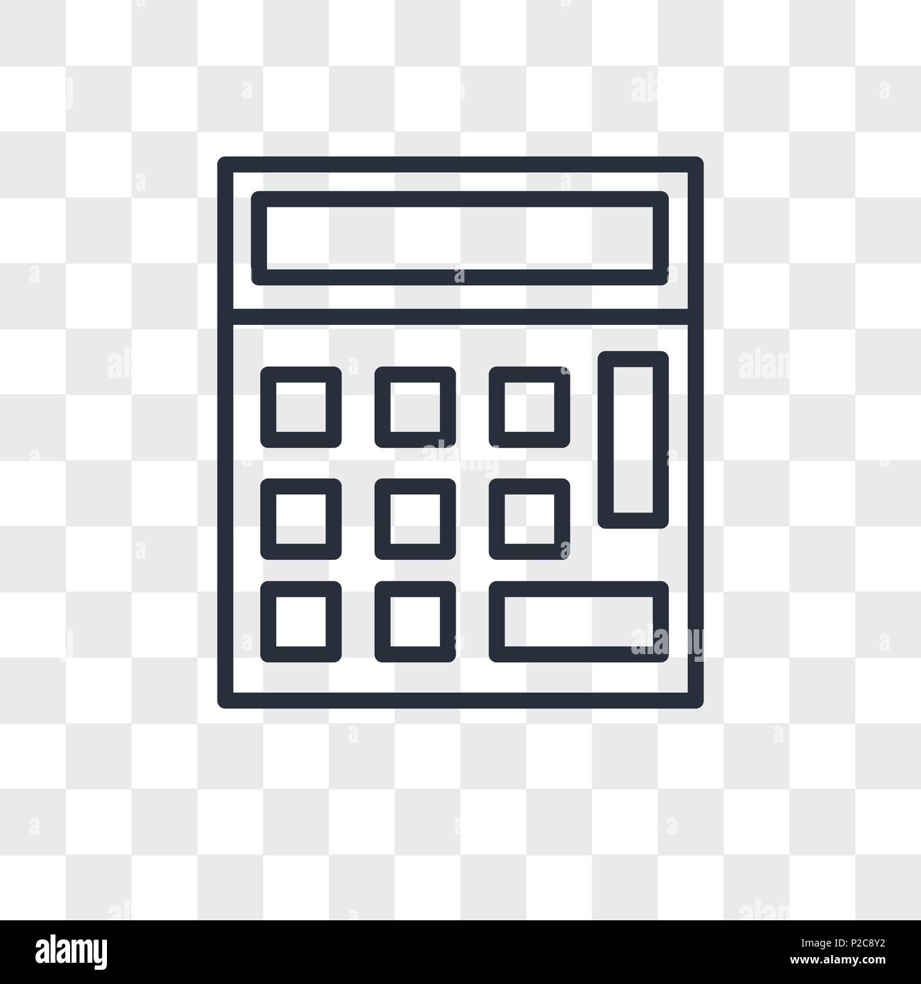 Calculator Vector Icon Isolated On Transparent Background Calculator Logo Concept Stock Vector Image Art Alamy