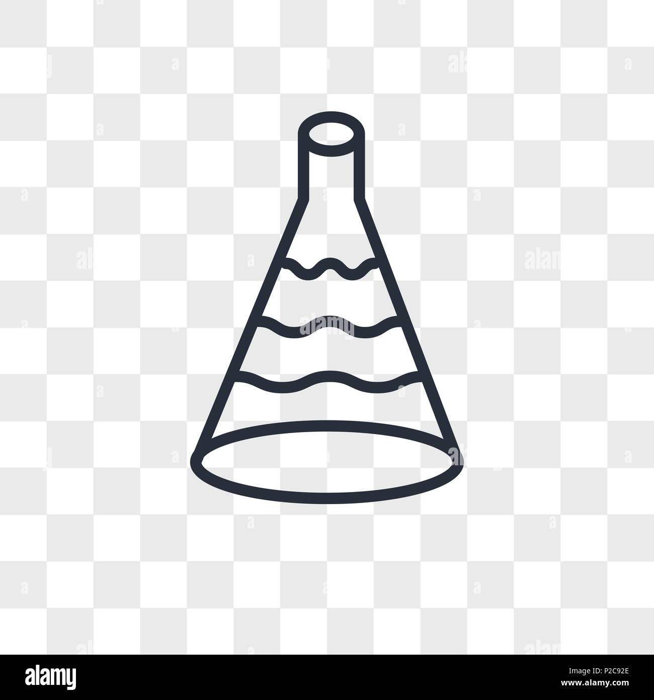 Flask vector icon isolated on transparent background, Flask logo ...