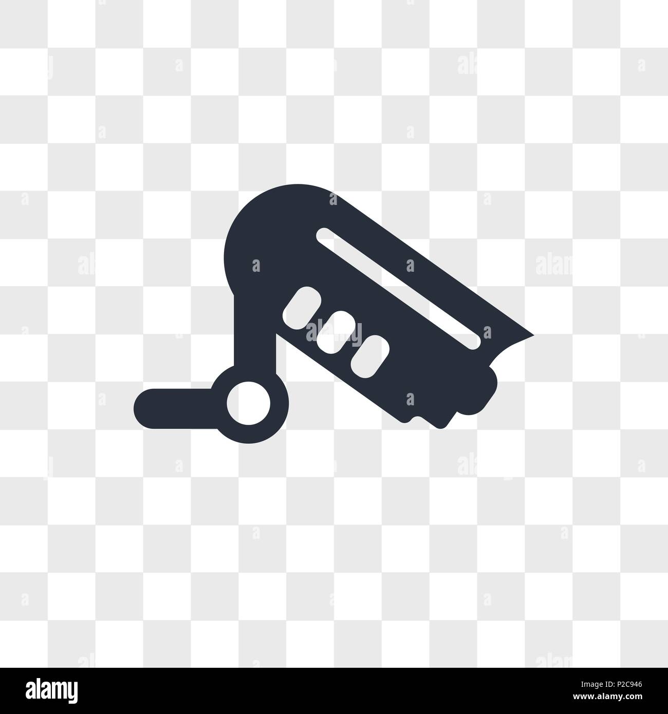 Security system vector icon isolated on transparent background