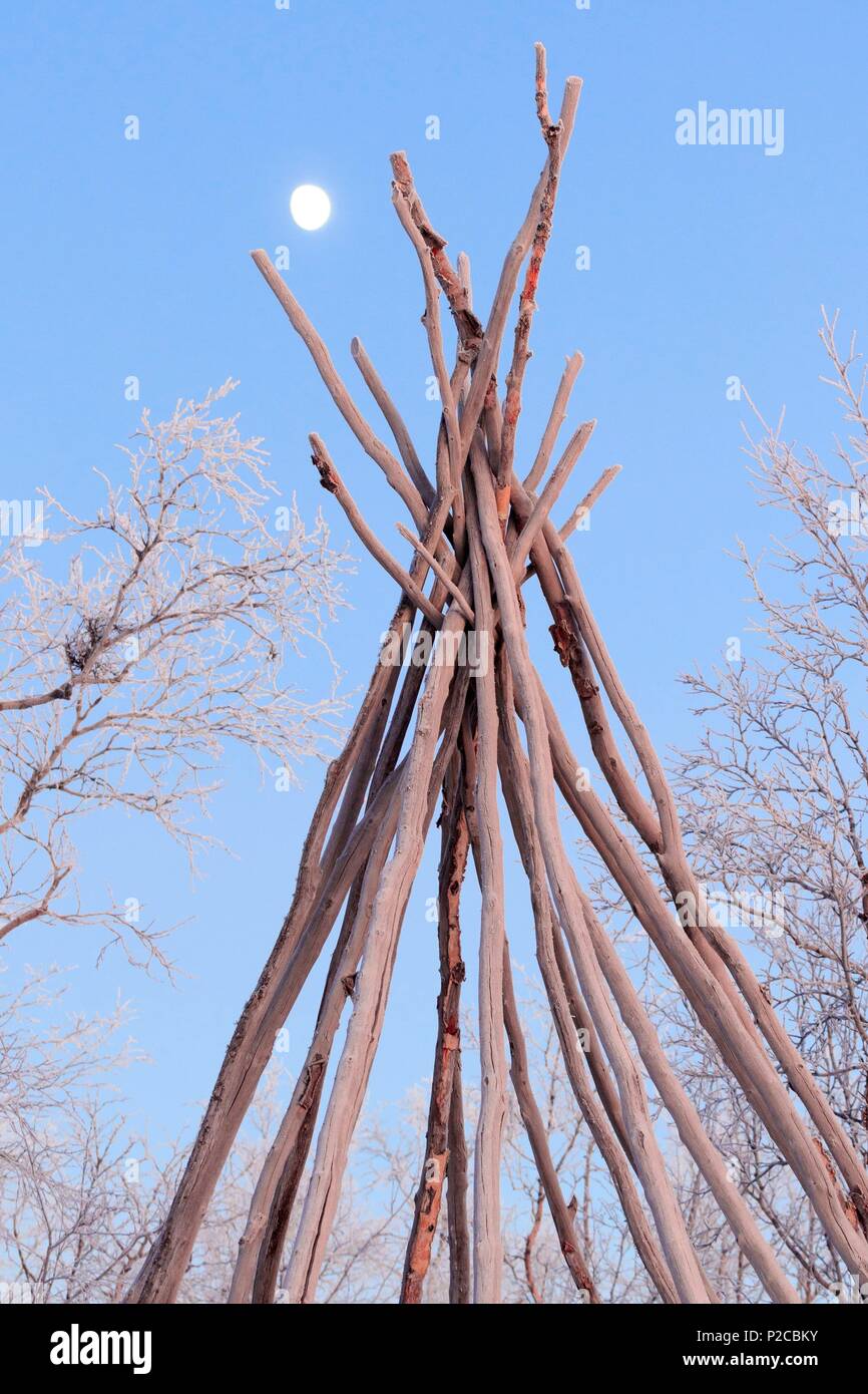 Wooden tipi hi-res stock photography and images - Alamy