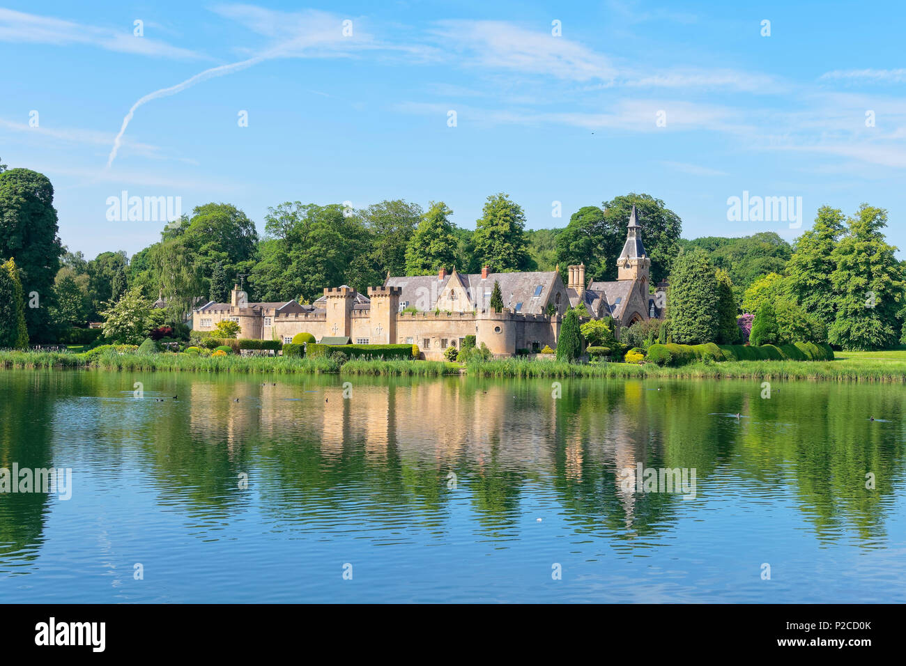 Newstead, England June 10 2018 The Fort with a castellated wall with