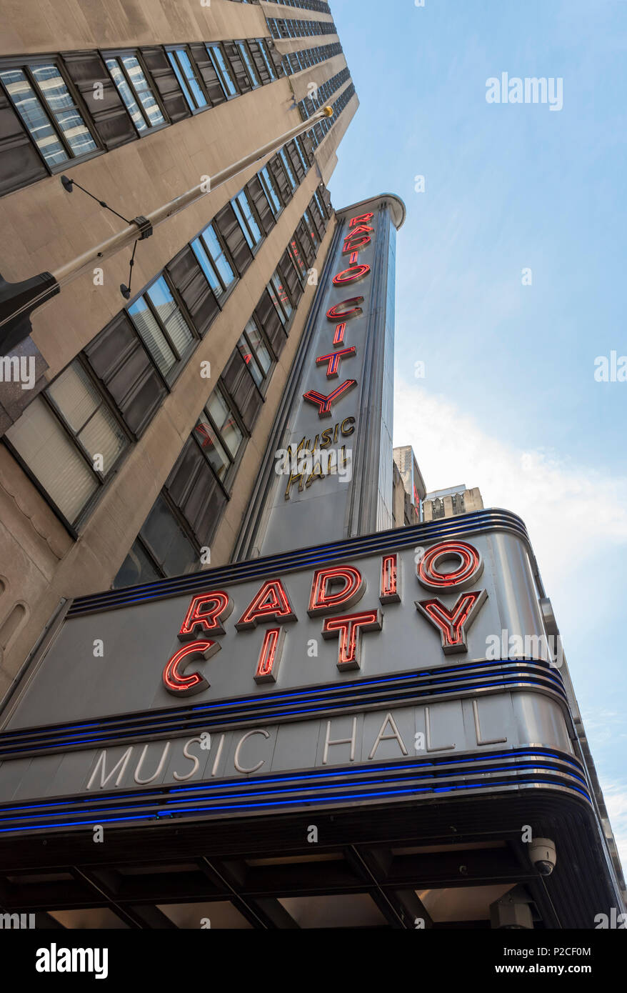 Radio City Music Hall at Rockefeller Center in Midtown Manhattan, new York, USA Stock Photo