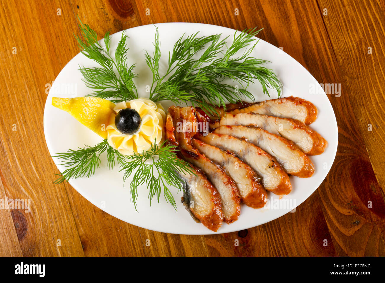 Eel sashimi with butter Stock Photo - Alamy