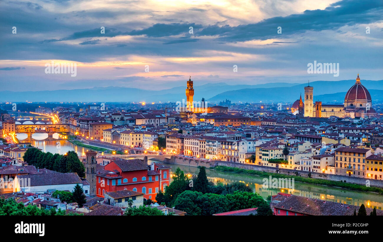 View of Florence from Piazzale Michelangelo, Florence, Italy Stock Photo