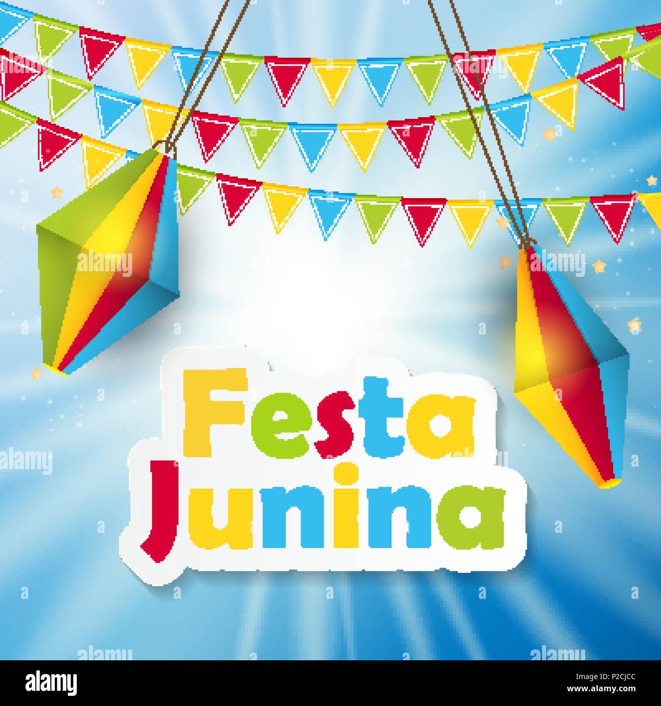 Festa Junina Background Vector Illustration Stock Vector