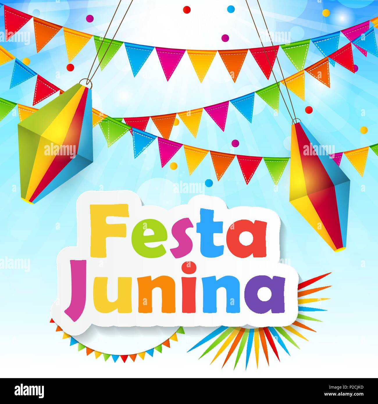 Festa Junina Background Vector Illustration Stock Vector