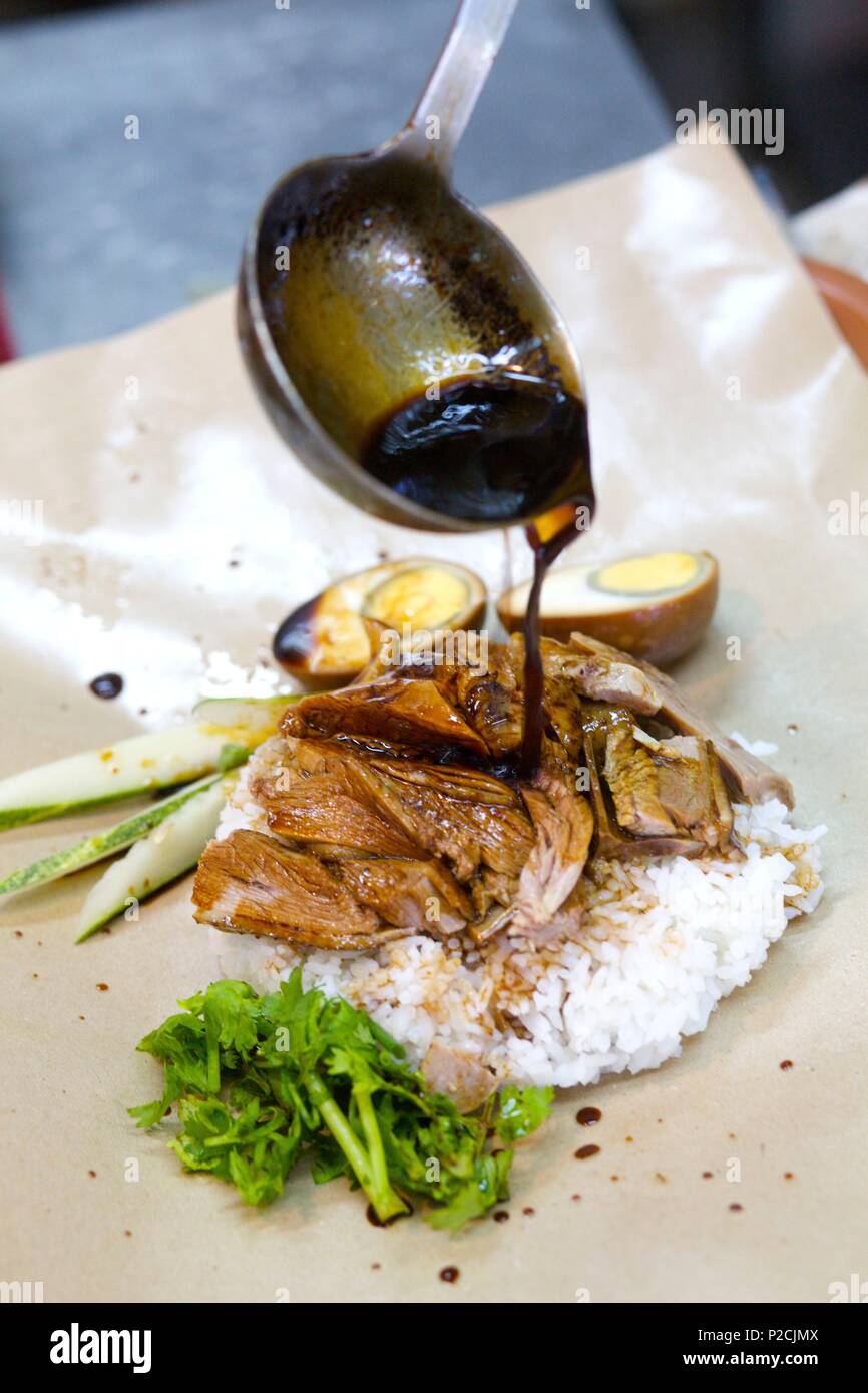 Singapore, recipe duck roast heng gi way in little India Stock Photo