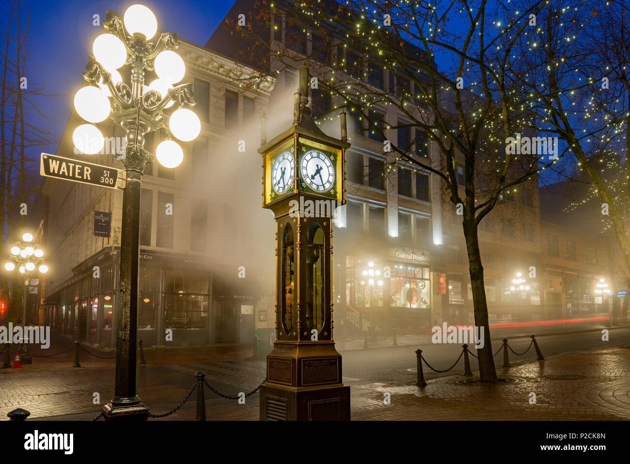 The Steam clock, Gastown, Vancouver, British Columbia, Canada Stock