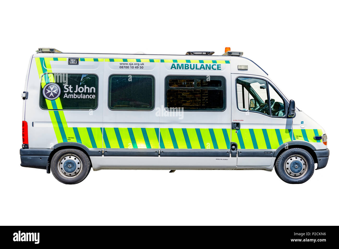 cut out image of St Johns ambulance Stock Photo