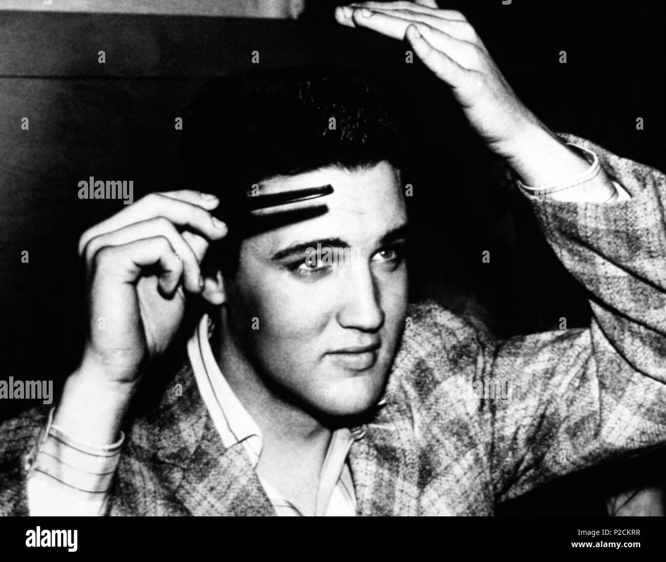The American singer Elvis Presley in the Army Induction Center in 1958 Stock Photo Alamy