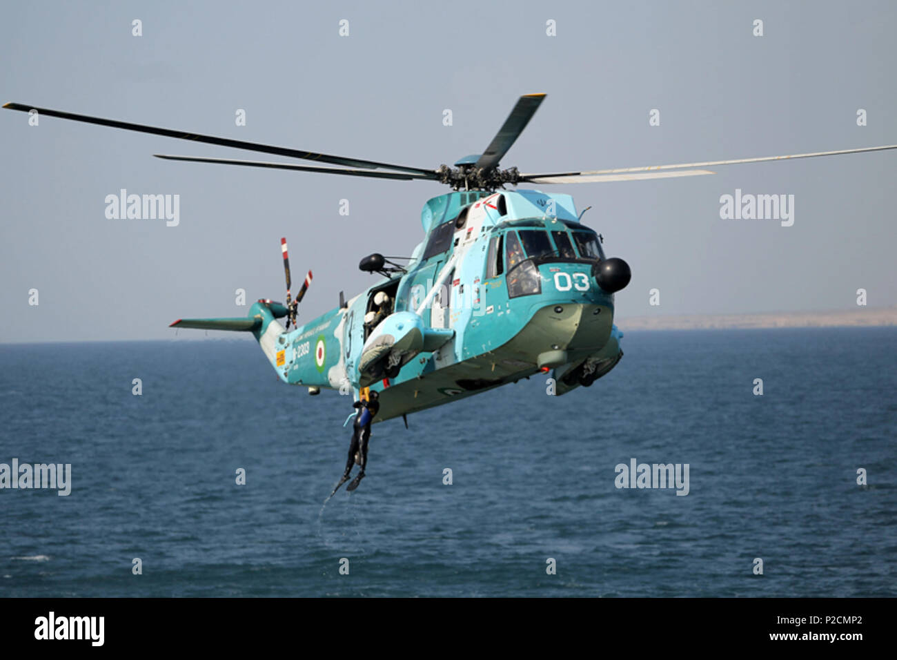 . English: Iranian helicopter . aja.ir 26 Iranian navy's sikorsky SH-3 sea king in velayat-90 naval exercise Stock Photo