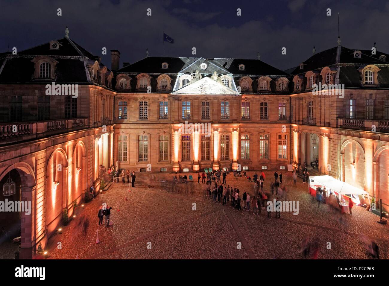 France, Bas Rhin, Strasbourg, old town listed as World Heritage by UNESCO, the Palais des Rohan, which houses the Museum of Decorative Arts, Fine Arts and Archaeology Stock Photo