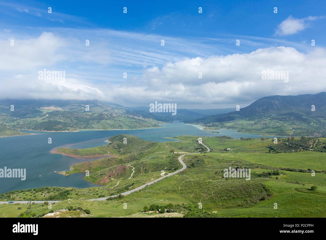 Spain, Andalucia, Cadiz province, Zahara de la Sierra, Sierra de ...