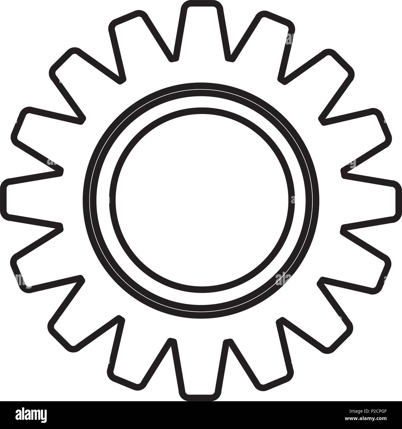 line industry gear engineering machinery process Stock Vector Image ...