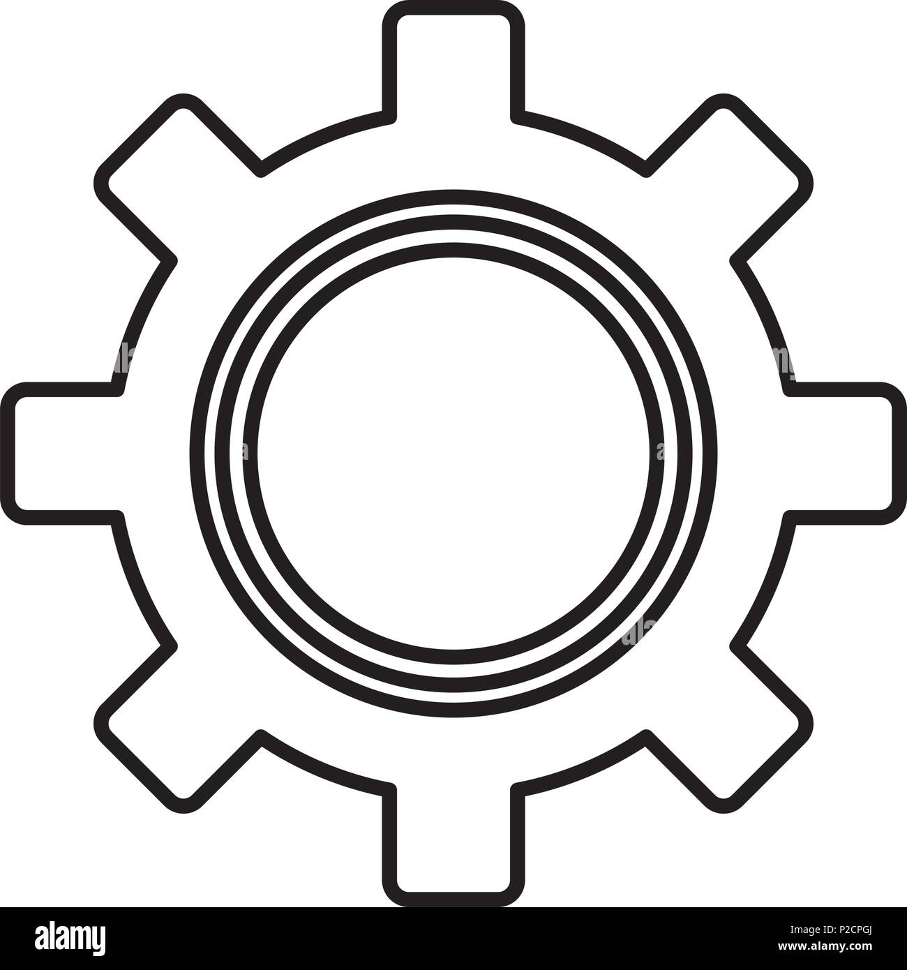 line engineering gear technical industry process Stock Vector Image ...