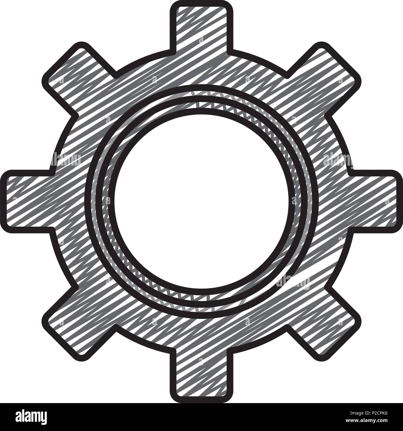 doodle engineering gear technical industry process Stock Vector Image