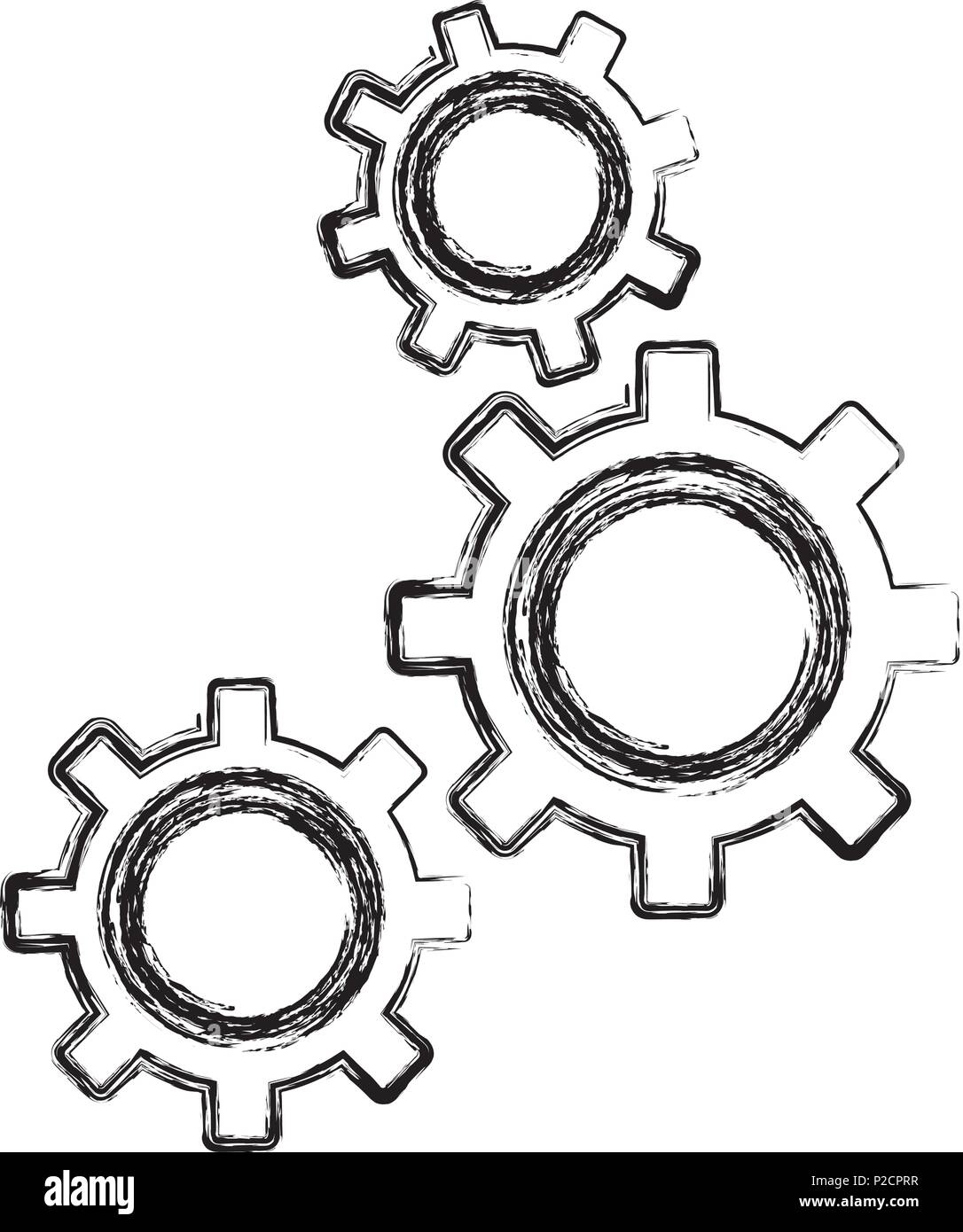 grunge industry gears engineering factory process Stock Vector Image ...
