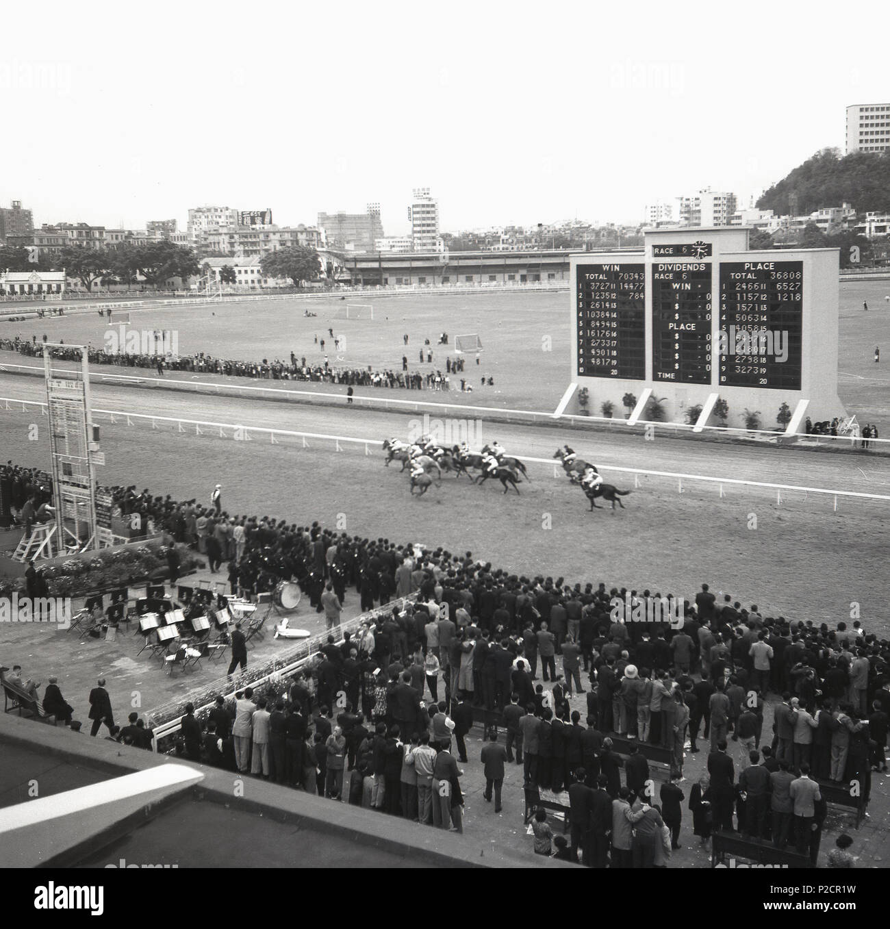 Hk Racing History 1960s, historical, spectators watching a race meeting at the Happy ...