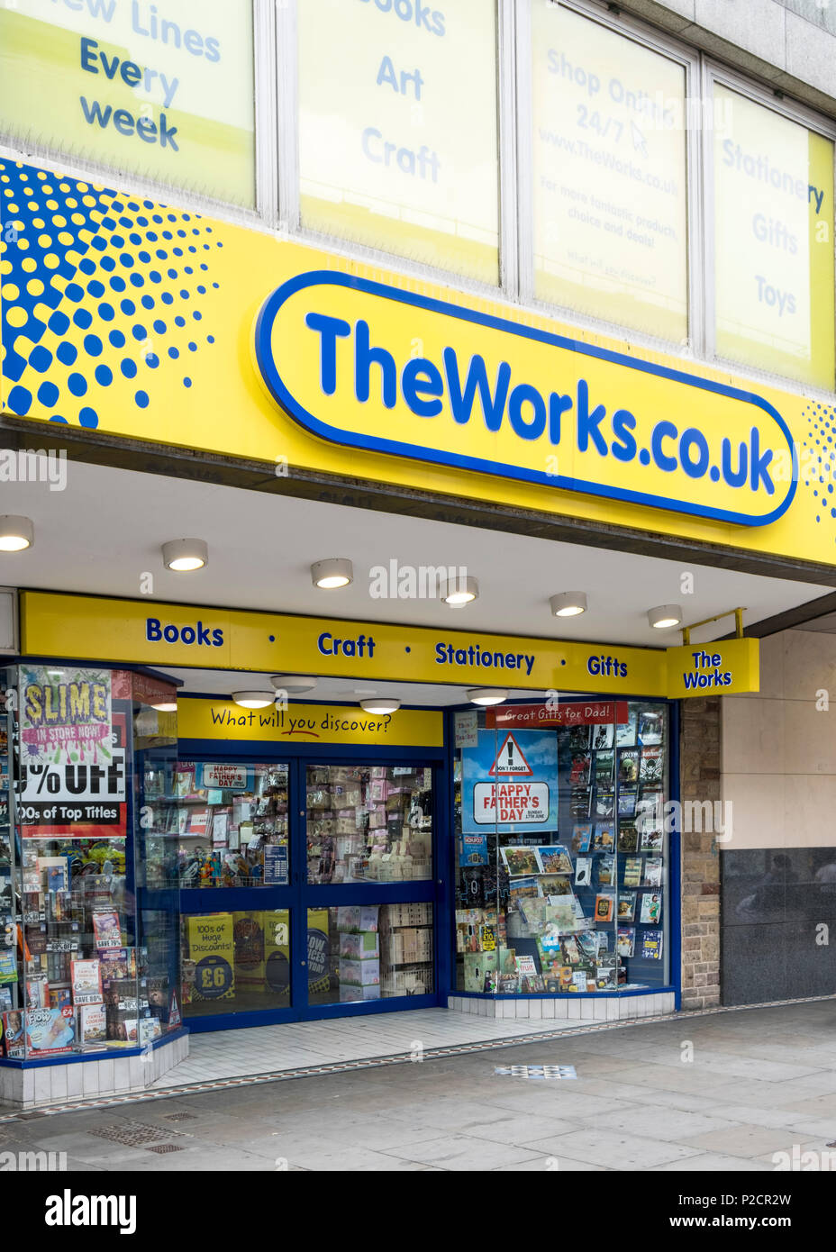 The Works shop, theworks.co.uk in Nottingham, England, UK Stock Photo