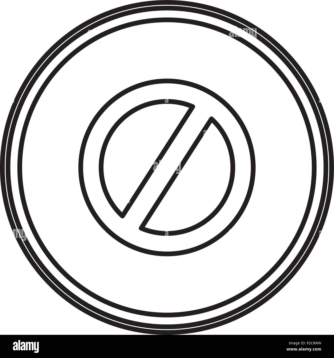 line forbidden alert warning sign emblem Stock Vector Image & Art - Alamy