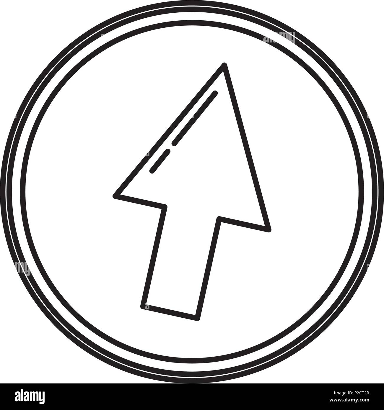 line mouse cursor interface icon emblem Stock Vector Image & Art - Alamy