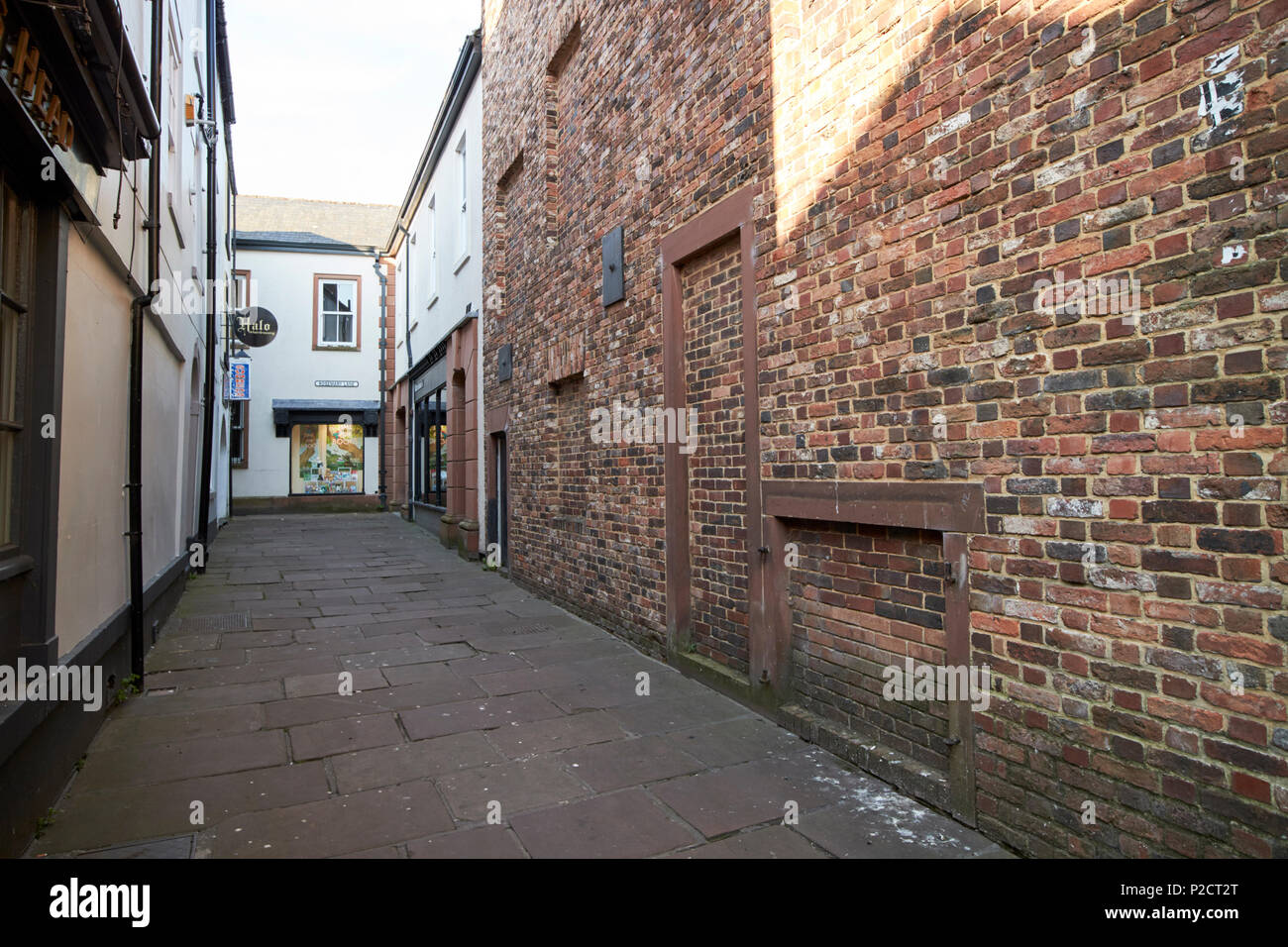 rosemary lane old historic narrow city street Carlisle Cumbria England